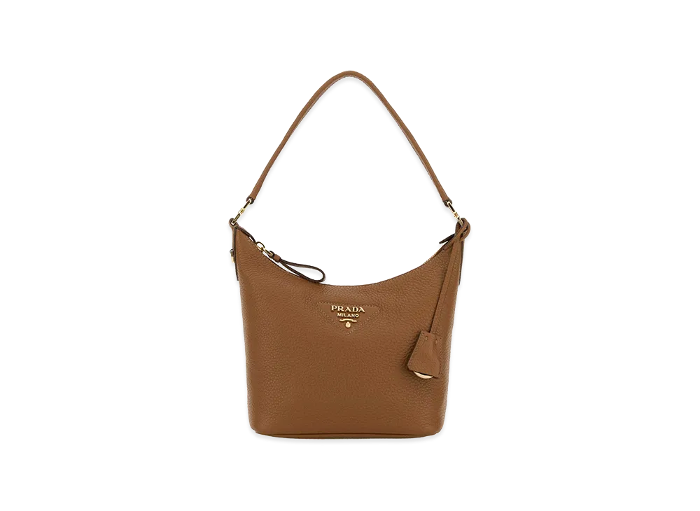 PRADA Wonen's Leather Shoulder Bag "Brown"