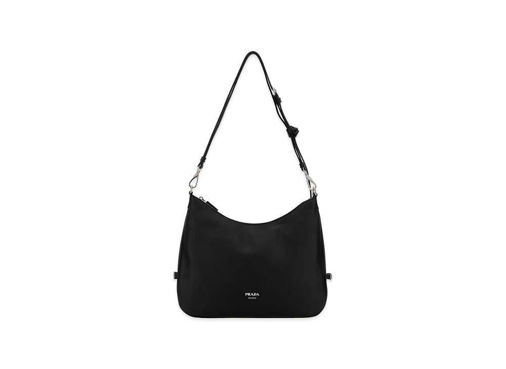 PRADA Women's Leather Large Fold Shopping Bag "Black"