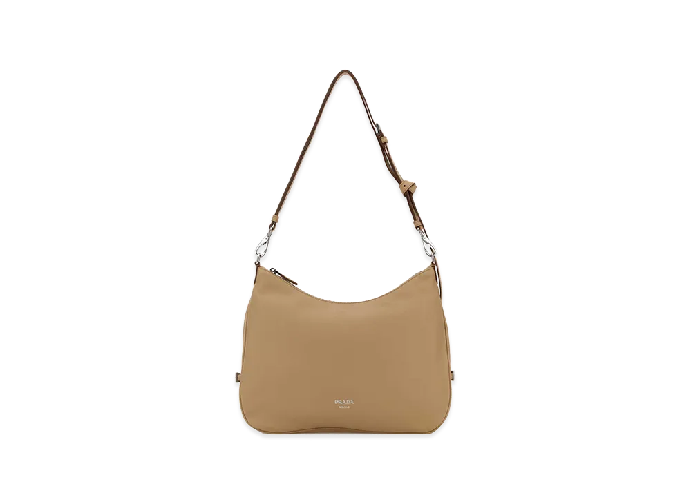 PRADA Women's Leather Large Fold Shopping Bag "Beige"