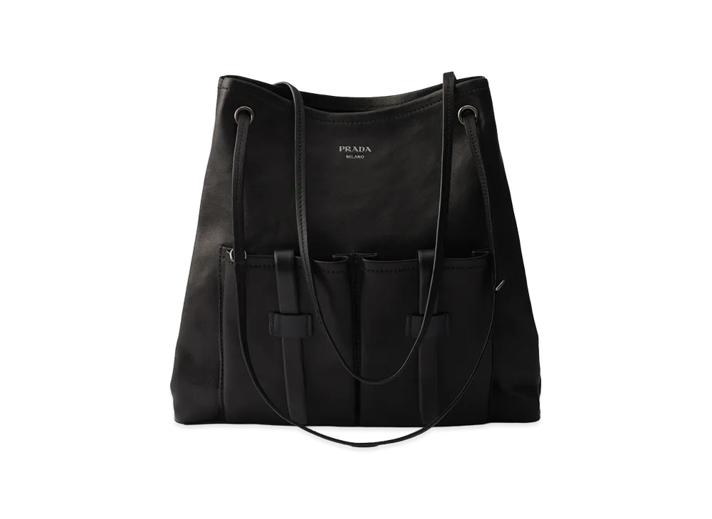PRADA Large Leather Bag "Black"