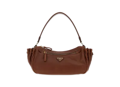 PRADA Wonen's Leather Small Shoulder Bag "Brown"