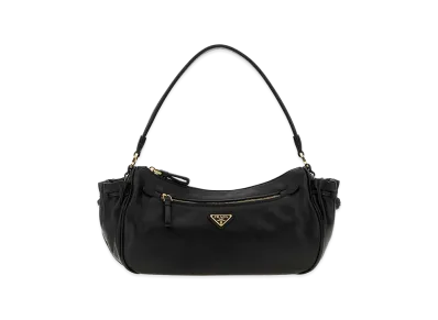 PRADA Wonen's Leather Small Shoulder Bag "Black"