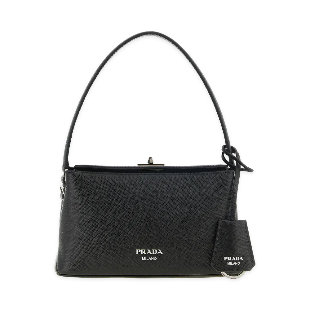PRADA Women's Avoir Saffiano Leather Mini Bag "Black"