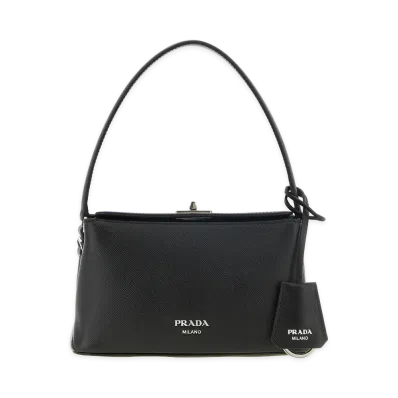 PRADA Women's Avoir Saffiano Leather Mini Bag "Black"