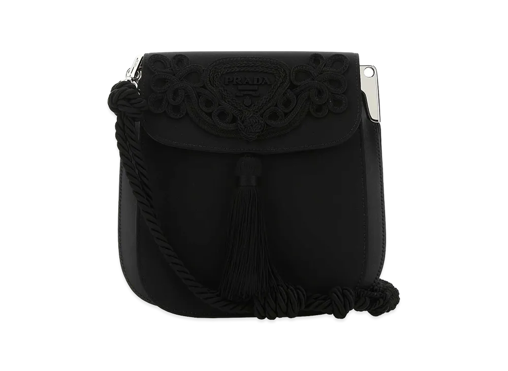 PRADA Women's Nylon Crossbody Bag "Black"