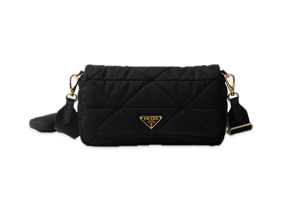 PRADA Padded Re-Nylon Shoulder Bag "Black"