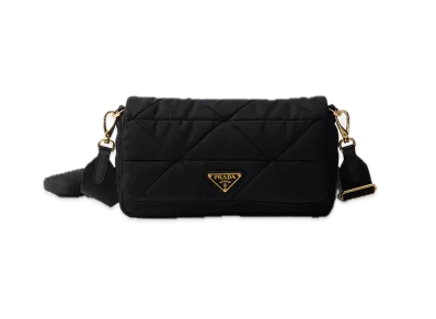 PRADA Padded Re-Nylon Shoulder Bag "Black"