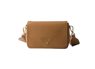 PRADA Leather Shoulder Bag "Camel"