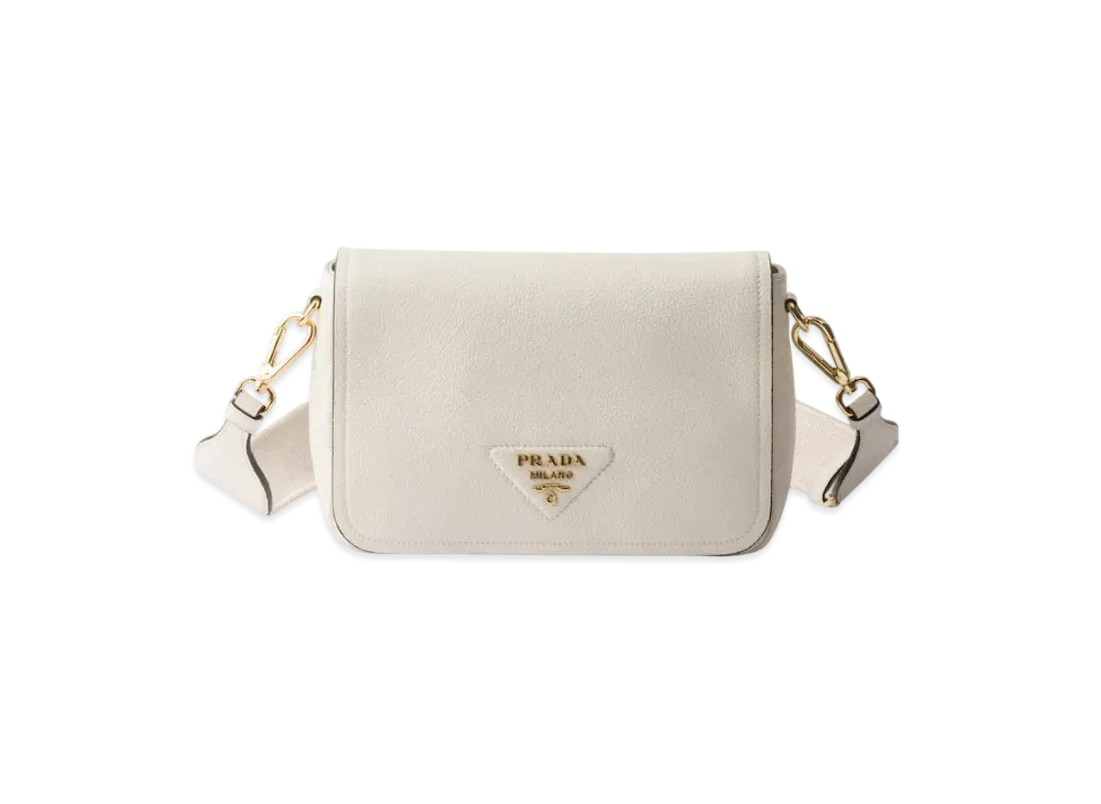 PRADA Leather Shoulder Bag "White"