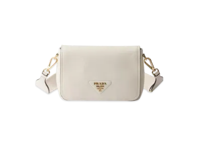 PRADA Leather Shoulder Bag "White"