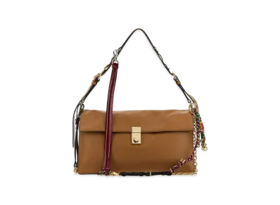 PRADA Women's Leather Large Soft Sound Shoulder Bag "Beige"
