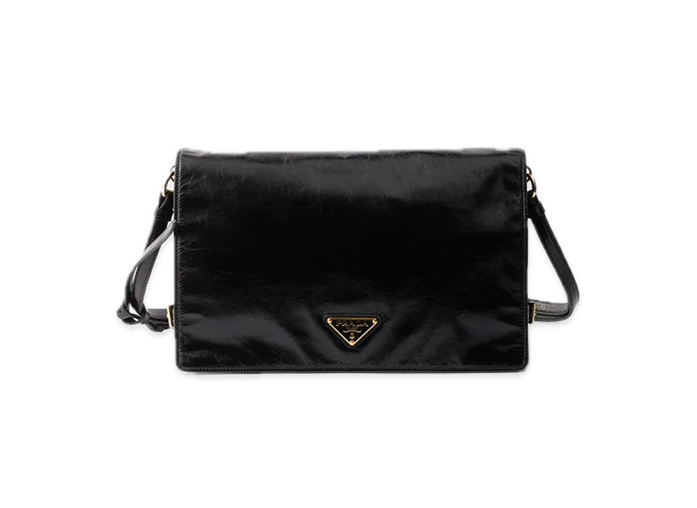 PRADA Medium Leather Shoulder Bag "Black"