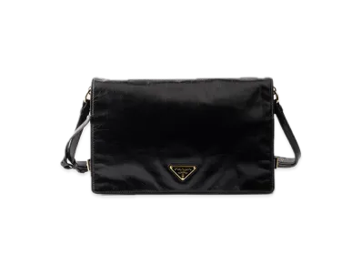 PRADA Medium Leather Shoulder Bag "Black"