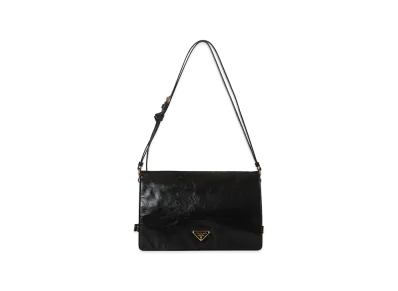 PRADA Women's Leather Medium Shoulder Bag "Black"