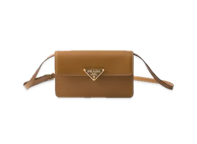 PRADA Saffiano Leather Mini Bag "Camel"