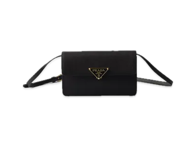 PRADA Saffiano Leather Mini Bag "Black"