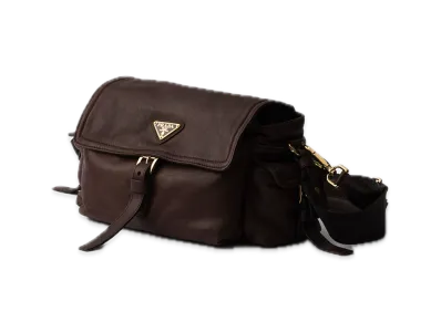 PRADA Explorer Nappa Leather Shoulder Bag "Brown"