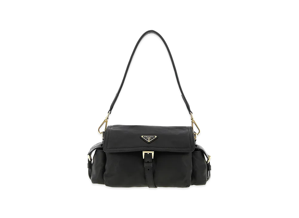 PRADA Wonen's Nappa Leather Explore Shoulder Bag "Black"