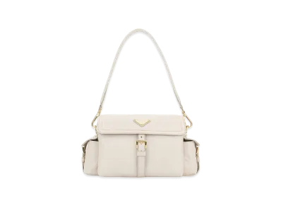 PRADA Wonen's Nappa Leather Explore Shoulder Bag "White"