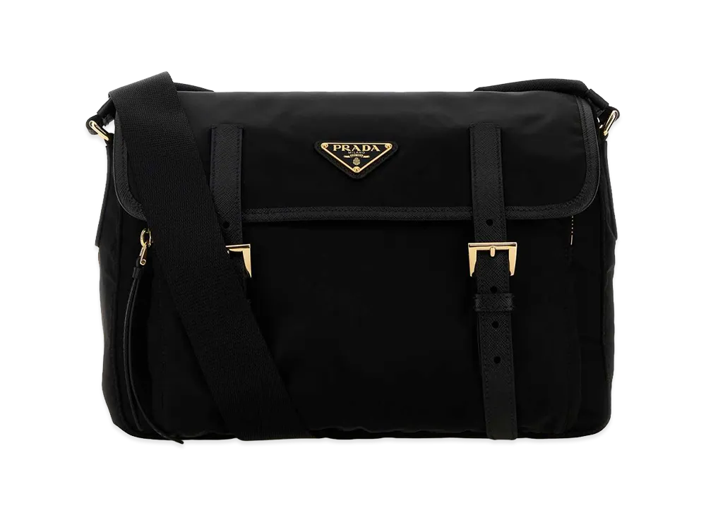 PRADA Women's Canvas Crossbody Bag "Black"