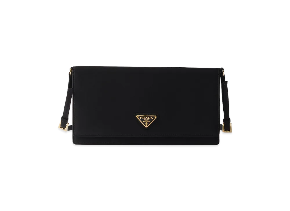 PRADA Satin Mini Shoulder Bag "Black"