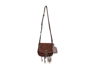 PRADA Women's Suede Corsaire Crossbody Bag "Brown"