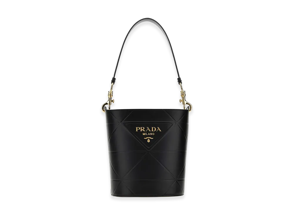 PRADA Women's Leather Bucket Bag "Black"