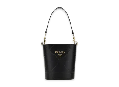 PRADA Women's Leather Bucket Bag "Black"