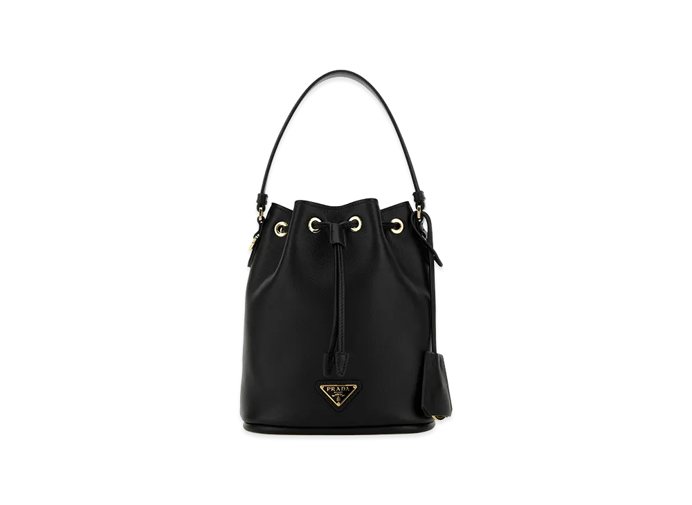 PRADA Women's Leather Re-Edition 1978 Bucket Bag "Black"