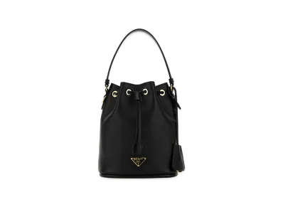 PRADA Women's Leather Re-Edition 1978 Bucket Bag "Black"