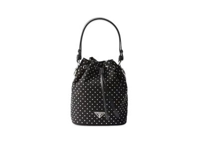 PRADA Re-Nylon Mini-Bag with Studs "Black"