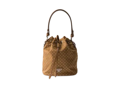 PRADA Re-Nylon Mini-Bag with Studs "Brandy"