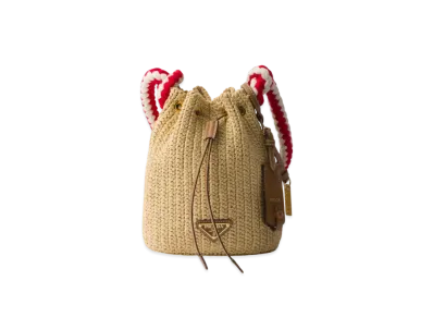 PRADA Crochet Mini Bucket Bag "Natural"