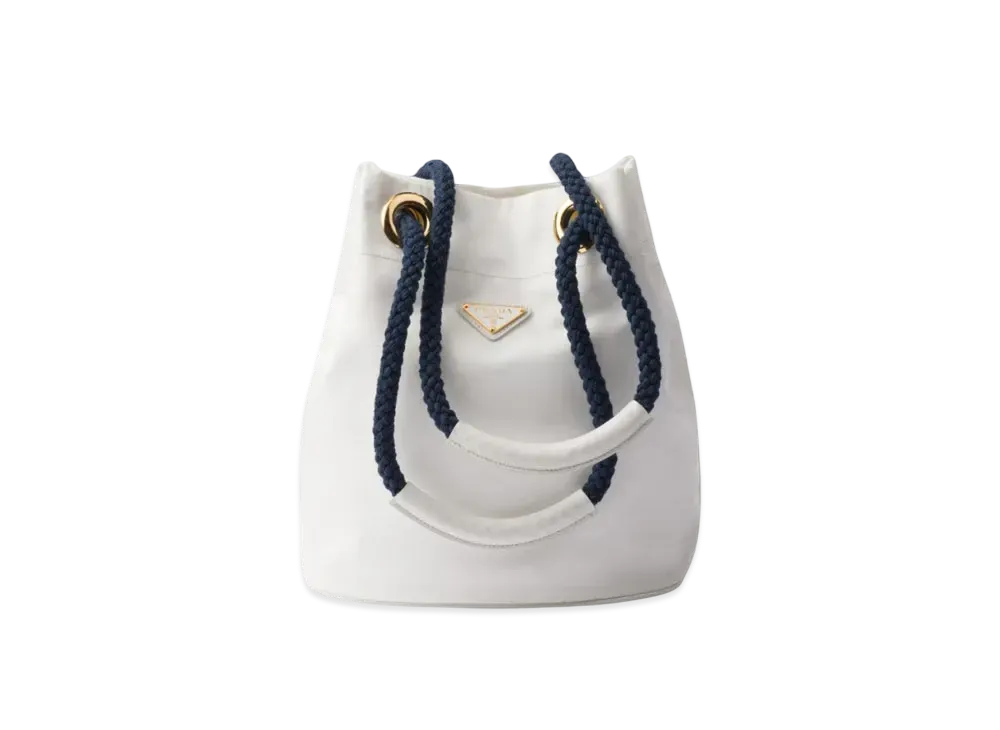 PRADA Mariner Re-Nylon Small Bucket Bag "White"
