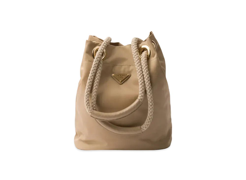 PRADA Mariner Re-Nylon Small Bucket Bag "Beige"