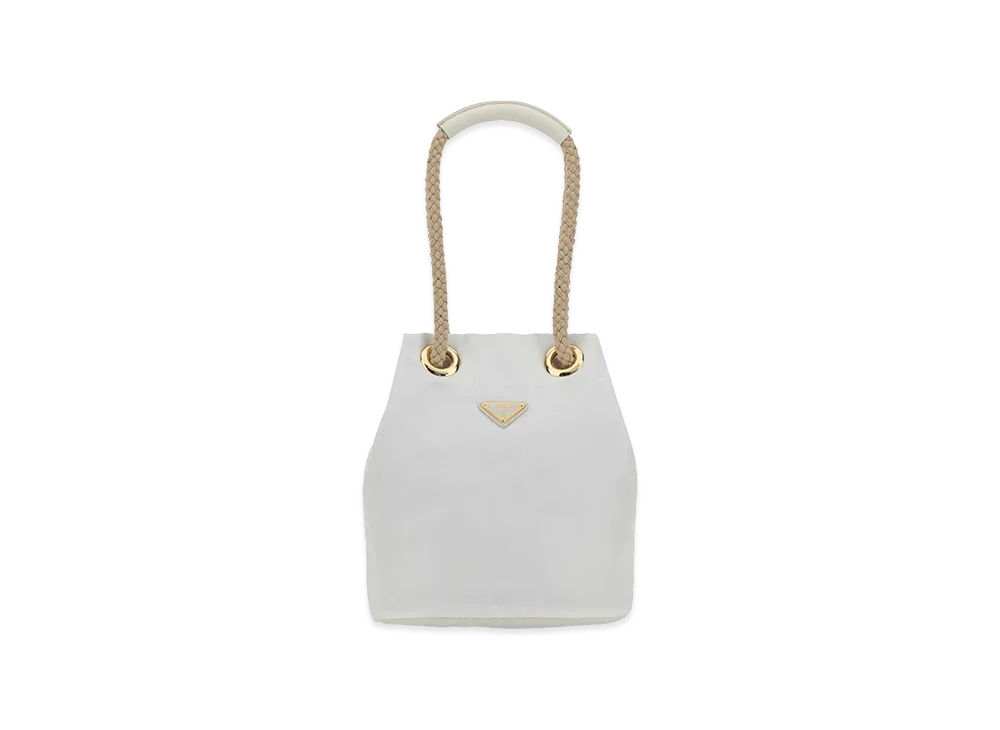 PRADA Wonen's Re-Nylon Mariner Bucket Bag "White"