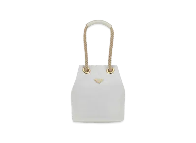 PRADA Wonen's Re-Nylon Mariner Bucket Bag "White"