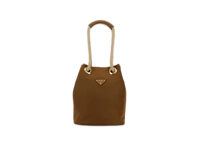 PRADA Women's Re-Nylon Mariner Bucket Bag "Camel"