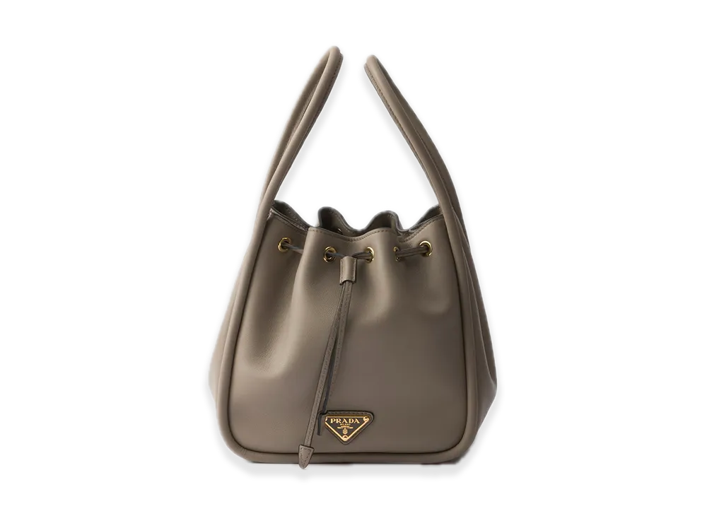 PRADA Darling Leather Mini Bucket Bag "Clay"