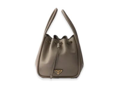 PRADA Darling Leather Mini Bucket Bag "Clay"