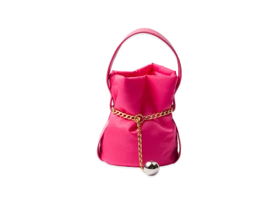 PRADA Petit Sac Noir Re-Nylon x Nappa Leather Mini Bucket Bag "Peony Pink"