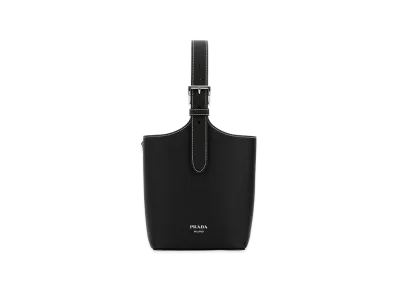 PRADA Women's Leather Shoulder Bag "Black"