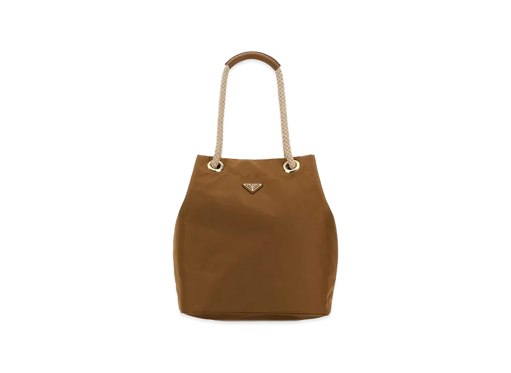 PRADA Wonen's Re-Nylon Large Mariner Bucket Bag "Camel"