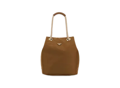 PRADA Wonen's Re-Nylon Large Mariner Bucket Bag "Camel"