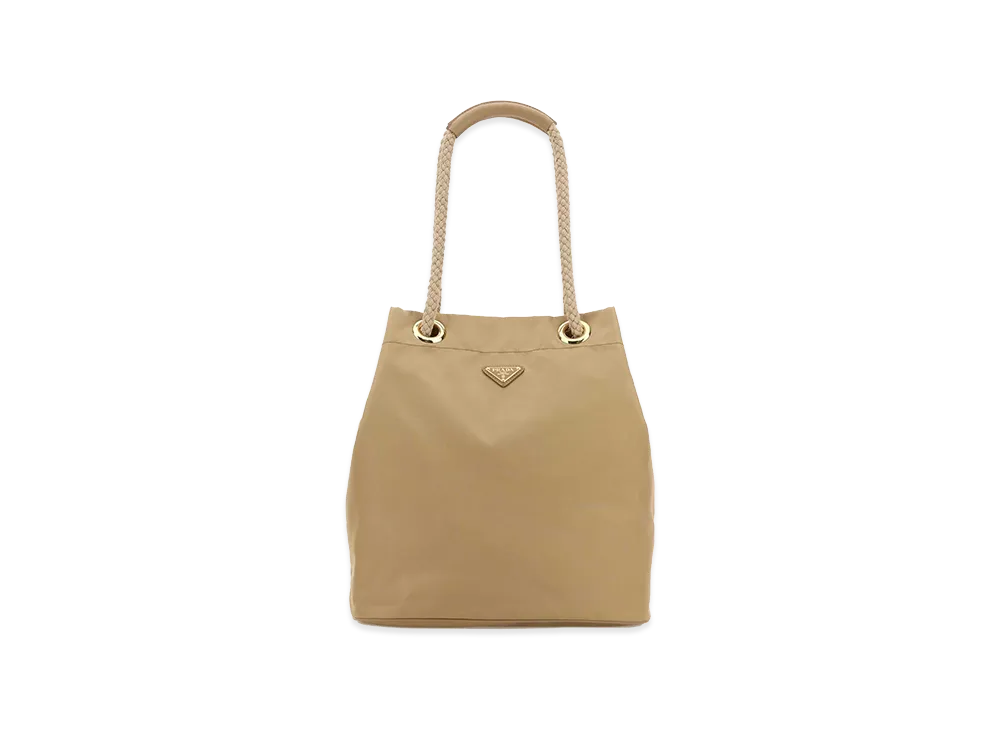 PRADA Wonen's Re-Nylon Large Mariner Bucket Bag "Camel"