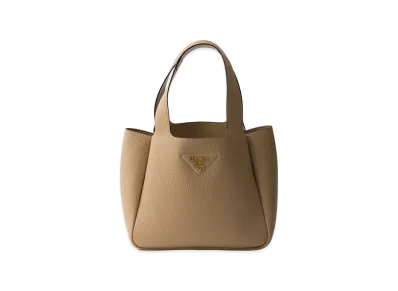 PRADA Small Leather Tote Bag "Beige Sable"
