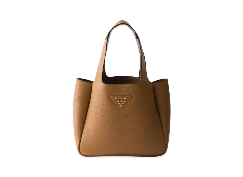 PRADA Small Leather Tote Bag "Camel"
