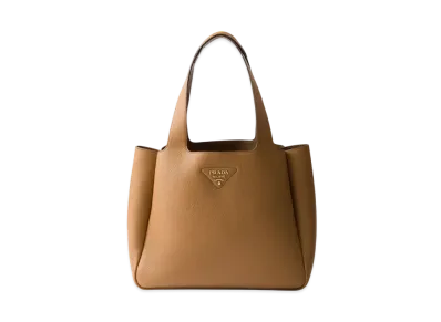 PRADA Medium Leather Tote Bag "Camel"