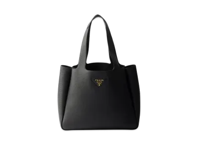 PRADA Medium Leather Tote Bag "Black"