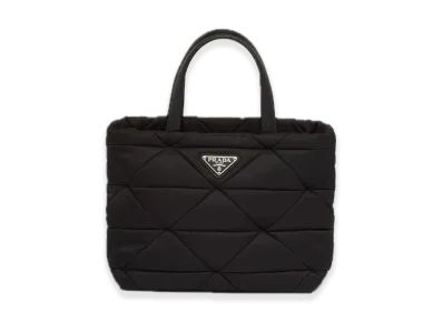 PRADA Mini Padded Re-Nylon Tote Bag "Black"